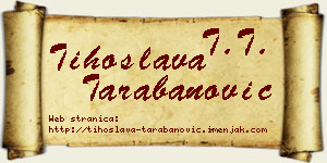 Tihoslava Tarabanović vizit kartica